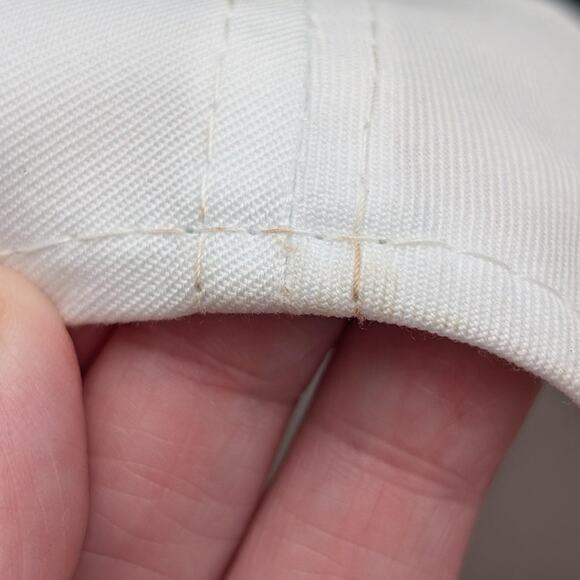 Vintage Oldsmobile Hat Cap Strap Back White Made USA Rope Advertising Mens 80s - Picture 5 of 10